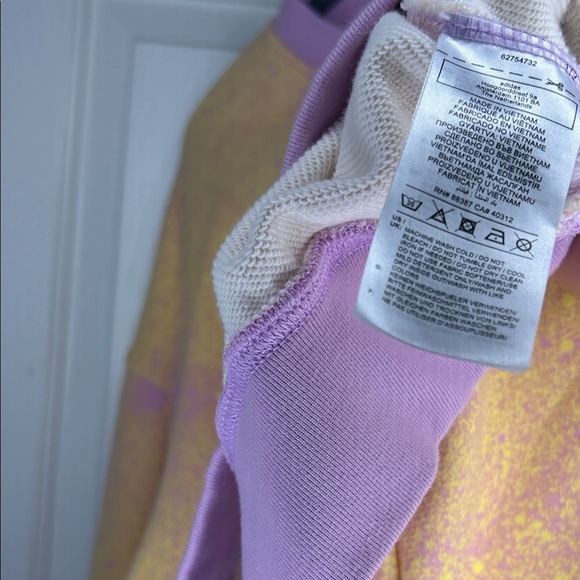 Adidas Cropped Yellow and Purple Crew Neck Sweater size Medium - Picture 3 of 7